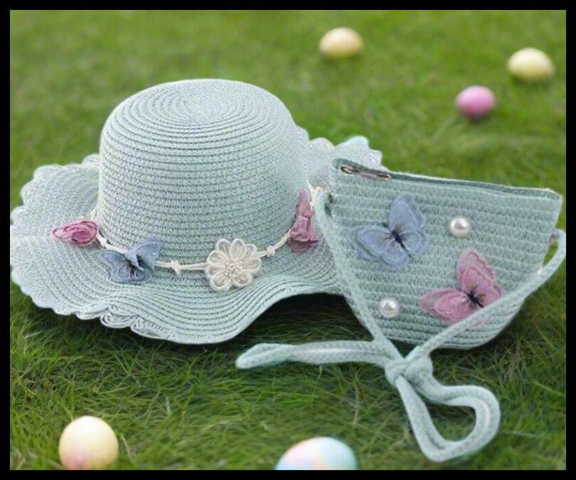 Crocheted Hat  and Purse
