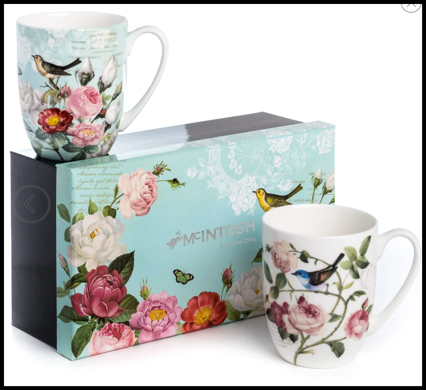 Bird Garden Mug Pair